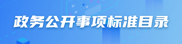 政务公开事项标准目录